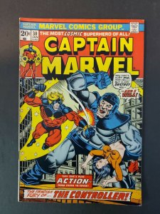 CAPTAIN MARVEL #30 5.0 VG/FN MARVEL BRONZE COMIC THANOS UNPRESSED 