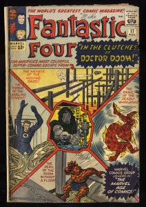 Fantastic Four #17 GD- 1.8 Doctor Doom!