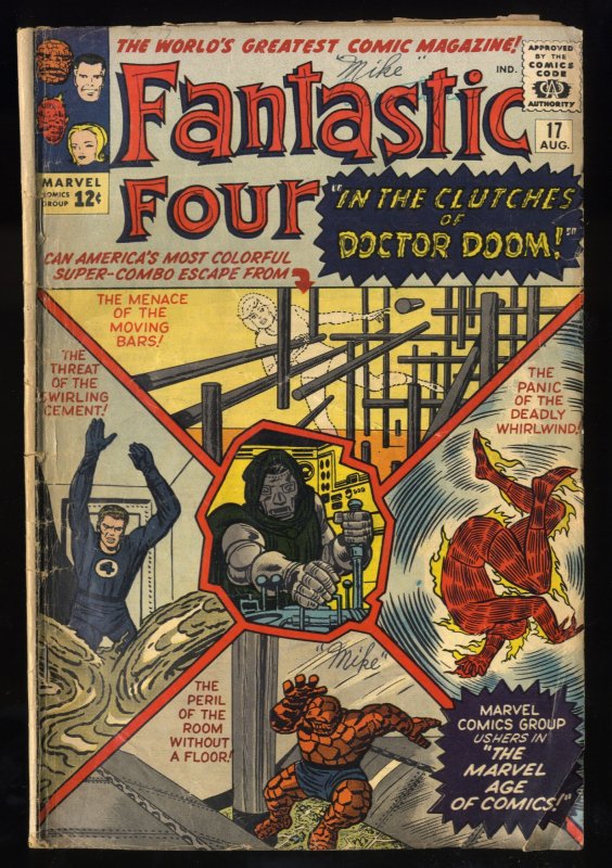 Fantastic Four #17 GD- 1.8 Doctor Doom!