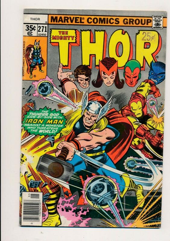 MARVEL LOT of 5- The Mighty THOR #270-274 1978 FAIR/GOOD (PJ91) 