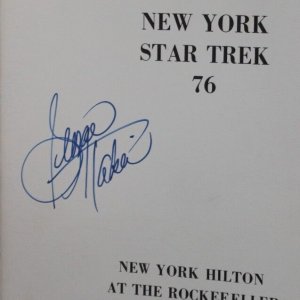 1976 New York Star Trek 76 Signed George Takei, Rockefeller Center ~ WH