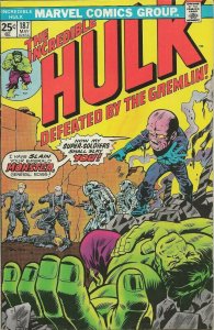 Incredible Hulk #187 ORIGINAL Vintage 1975 Marvel Comics Gremlin