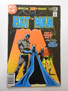 Batman #300 (1978) VG Condition moisture stain, 1 in cumulative spine split