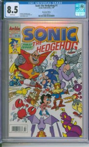 Archie Comics Sonic The Hedgehog #1 CGC 8.5 Newsstand Edition