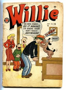 WILLIE #23 1950-MARVEL COMICS-BOY KISSING DOG COVER G