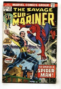 SUB-MARINER #69--marvel--comic book--Spider-Man--1973