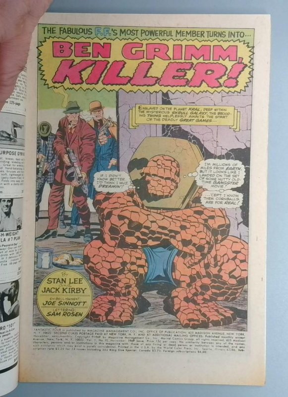 Fantastic Four #92 FN+ Marvel November 1969 BW1
