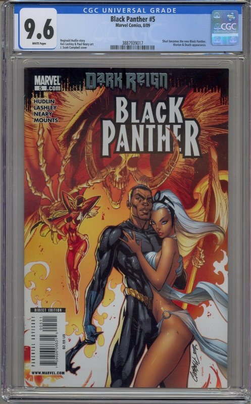 BLACK PANTHER #5 CGC 9.6 SHURI BECOMES NEW BLACK PANTHER 