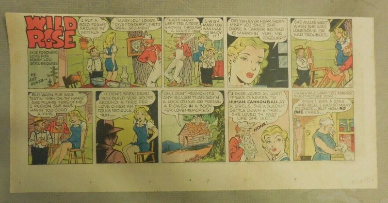 Wild Rose by Art Huhta from 9/24/1950 Third Page Size 7.5 x 15 Inches Hillbilly