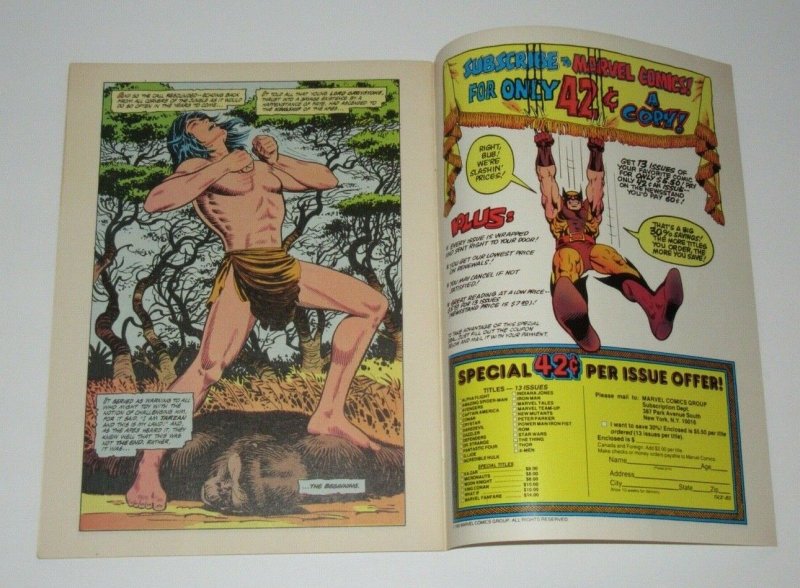 Marvel Super Special #29 Tarzan 1983 Marvel Comics VF