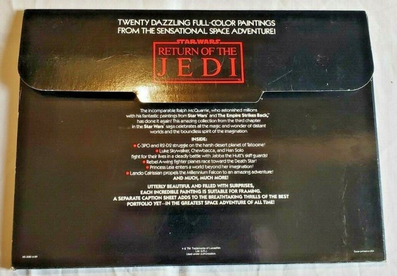 Star Wars Return of the Jedi Portfolio Ralph McQuarrie 1983 20 Plates 11X15 NM