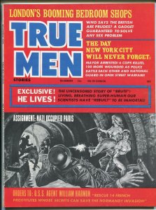 True Men 11/1965-female resistance fighters-WWII-glamour pix-pulp thrills-G