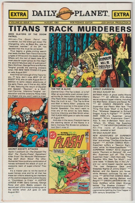 World's Finest Comics #273 (Nov 1981, DC), FN-VFN condition (7.0), 52 pages