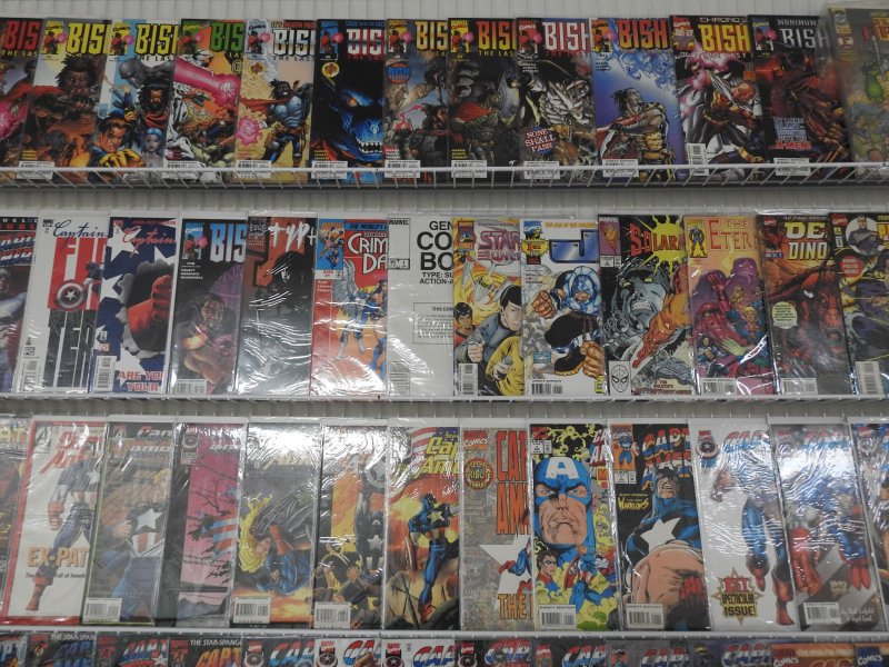 Huge Lot 150+ Comics W/ Captain America,  Bishop, Rogue+ Avg VF Condition!!