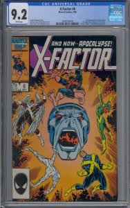 X-FACTOR #6 CGC 9.2 1ST APOCALYPSE WHITE PAGES 9019 