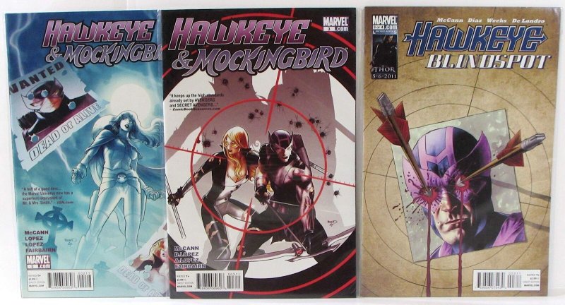 Hawkeye & Mockingbird Lot of 3 #2, 3, Blindspot 3 Marvel (2010) 1st Print Comics