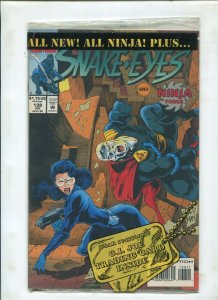 G.I. JOE #138 - SNAKE EYES AND NINJA FORCE!!! SEALED IN POLYBAG (9.2) 1993