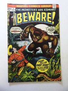Beware! #1 (1973) VG+ Condition