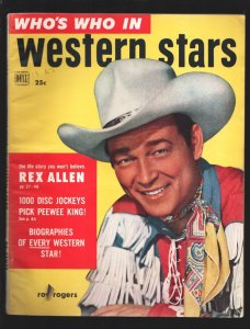 MAG: Who's Who In Western Stars #2 1952-Dell-Roy Rogers-Rex Allen-Gene Autry-FN