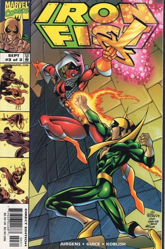 iron fist # 3  1998 MARVEL DISNEY KUN LUN DANIEL RAND