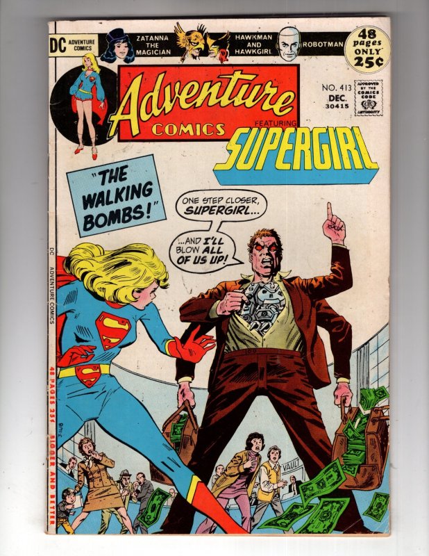 Adventure Comics #413 (1971) THE WALKING BOMBS! ~ Bronze DC / ID#19