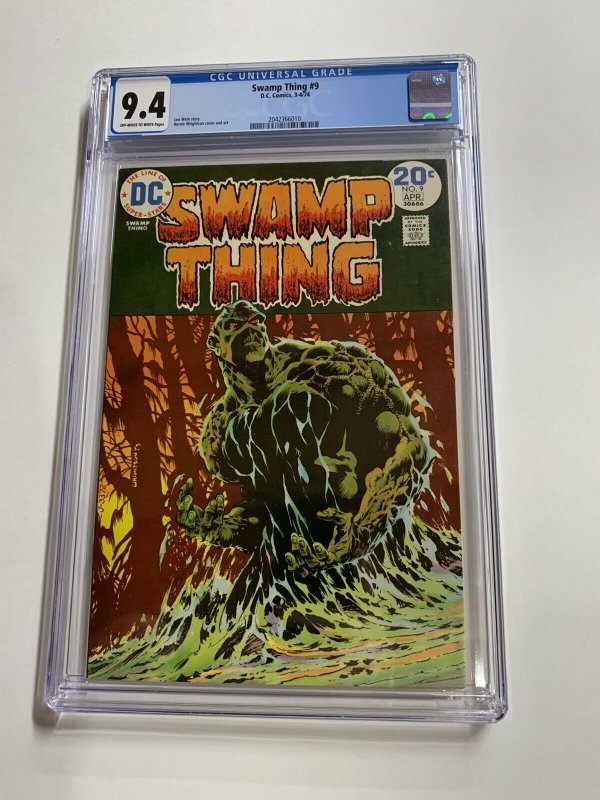 Swamp Thing 9 Cgc 9.4 Ow/w Pages Dc Bronze Age 2042366010