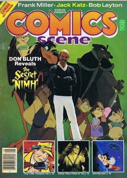 ORIGINAL Vintage 1982 Comics Scene Magazine #3 Don Bluth Secret of NIMH