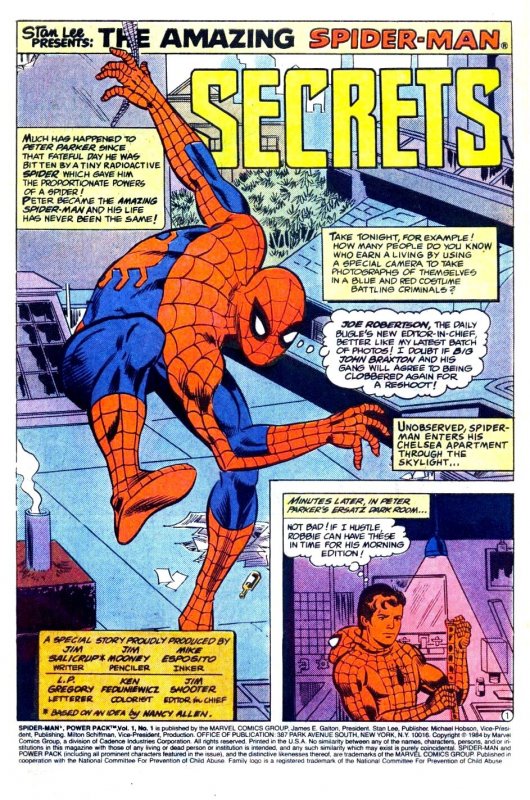 SPIDER-MAN & POWER PACK #01 (1986) JUNE BRIGMAN | COPPER AGE | ONE-SHOT