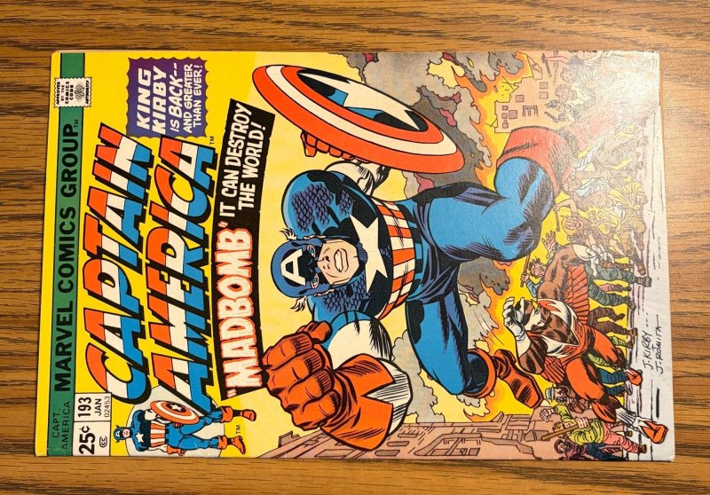 Captain America #193 (8.0 VFN) Jack Kirby is BACK!  (1976)