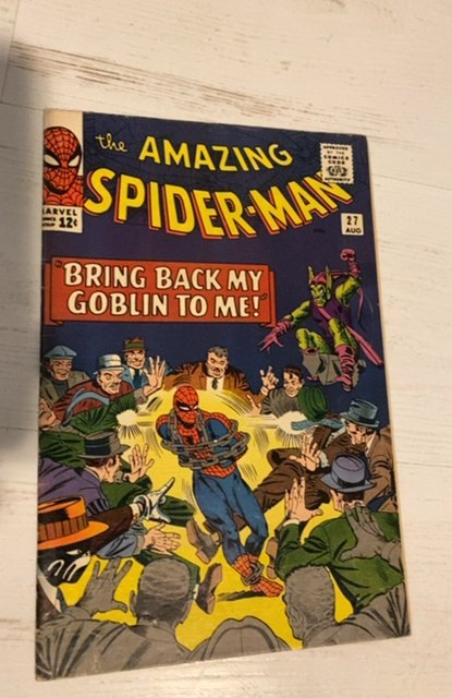 The Amazing Spider-Man #27 (1965)bring the goblin back to me/Crimaster Fn/Vf-