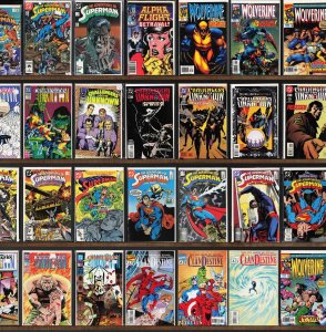 Huge Lot 130+ Comics with Adventures Of Superman, Wolverine & More!