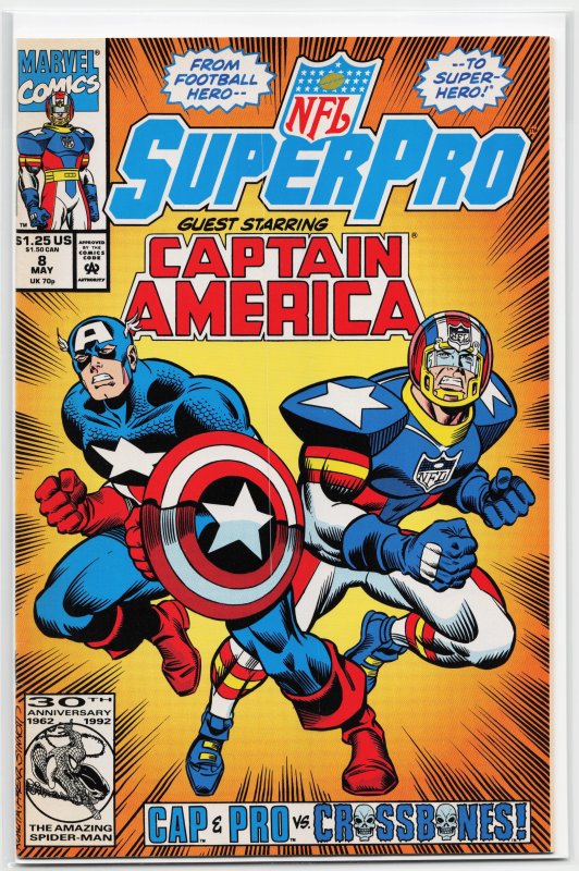 NFL Superpro #8 (1992) Captain America