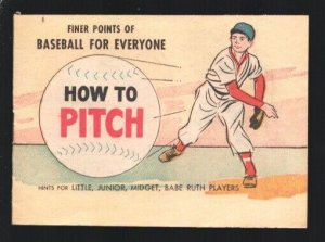 Finer Points Of Baseball For Everyone 1962-How To Bat-DX promo item-FN