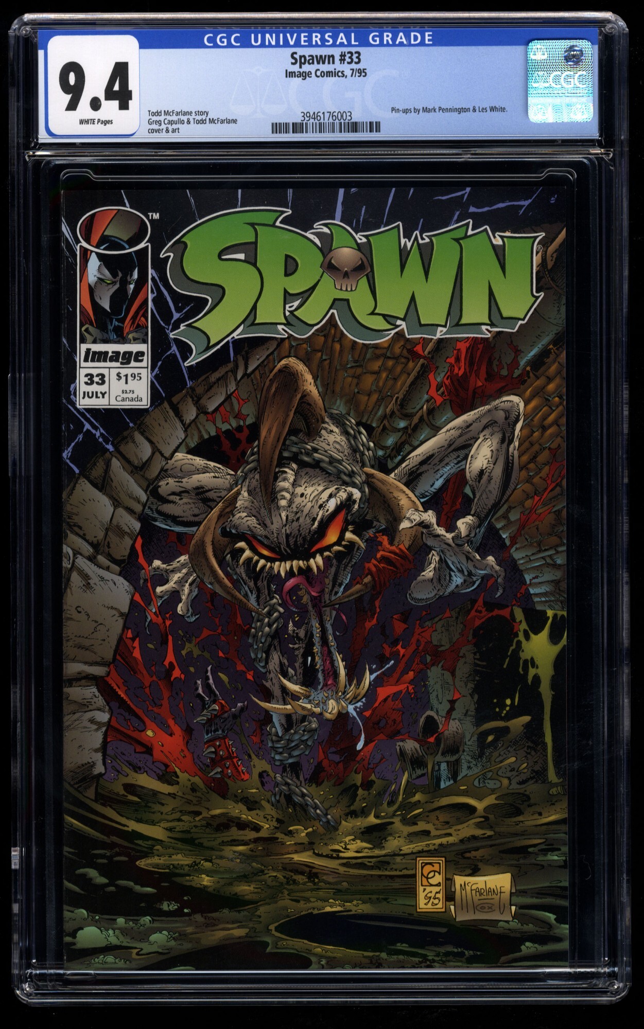 Spawn 33 Cgc Nm 9 4 White Pages Comic Books Modern Age Image Comics Spawn Superhero