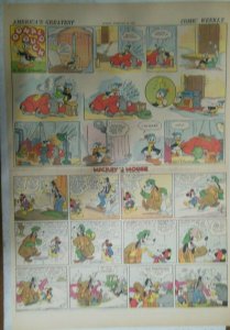 Mickey Mouse & Donald Duck Sunday Page by Walt Disney 2/18/1940 Full Page Size