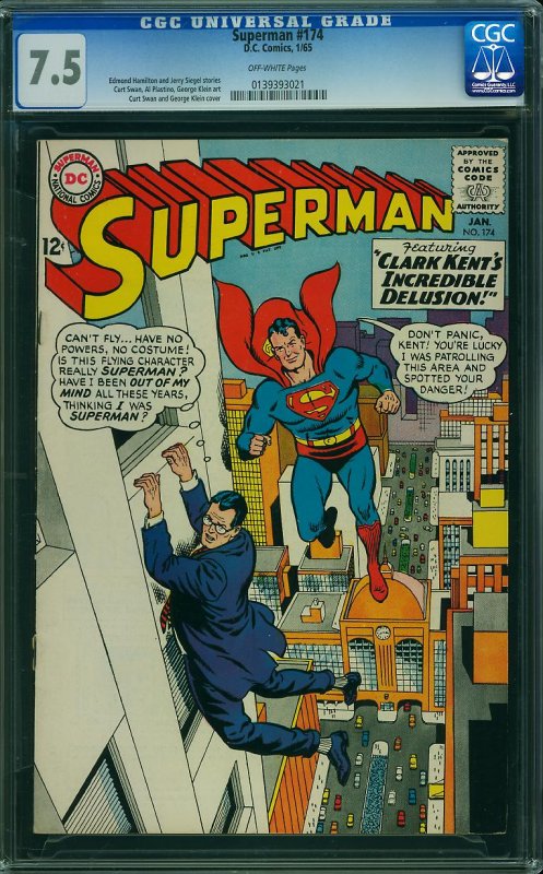 Superman #174 (DC, 1965)  CGC 7.5 VF-