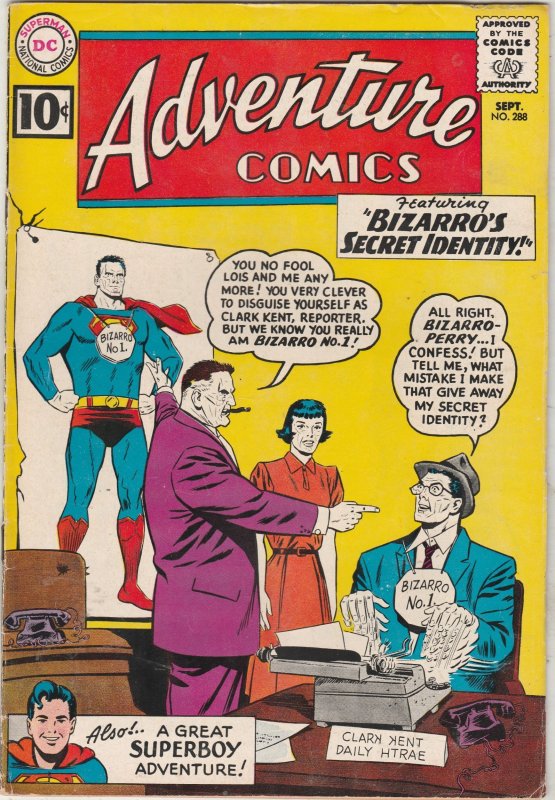 Adventure Comics #288 1961 High-Grade VF/NM Bizarro cover! 1st Dev-Em! Boca 50%