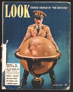 MAG: Look 9/24/1940-Charlie Chaplin in The Dictator-Historic issue-How Hitl...