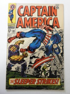Captain America #102 (1968) VG- Condition moisture stain