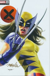 X MEN #10 MIKE MAYHEW SIGNED VARIANT WITH COA MARVEL COMICS EB202