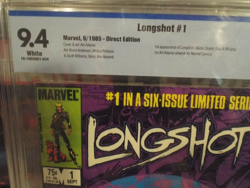 Longshot #1 - CBCS 9.4 - NM White Pages - 1st Appearance of Longshot