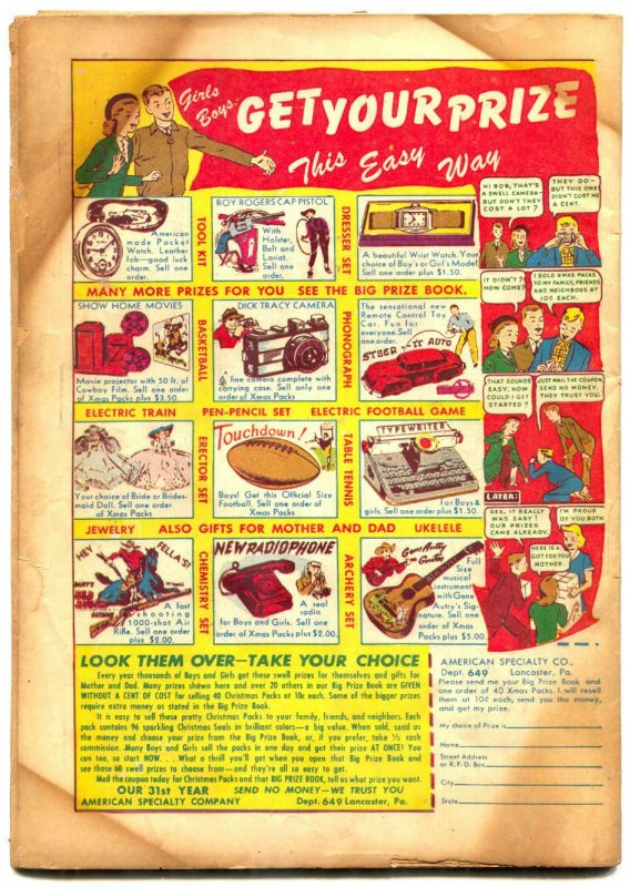 Prize Comics Western #78 1949- Golden Age- Roughshod P/F