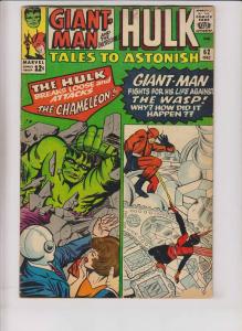 Tales To Astonish #62 GD hulk vs chameleon - 1st cameo appearance of the leader