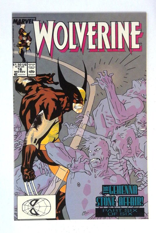 Wolverine #16 Gehenna Stone Affair Marvel (1989) VF/NM