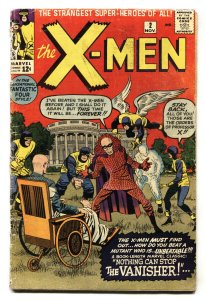 X-MEN #2 comic book 1963-MARVEL COMICS-KEY ISSUE-1ST VANISHER
