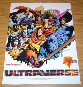 Malibu Ultraverse promotional poster - 21 x 15.5 - aaron lopresti  mantra rune