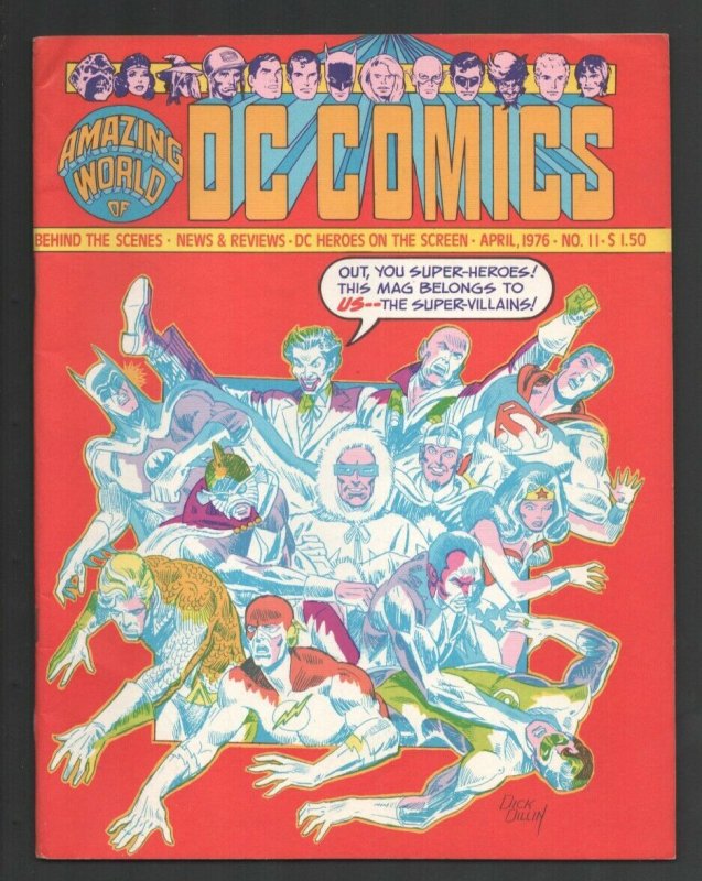 Amazing World of DC Comics #11 1976-Special Super-Villains issue-Dick Dillin ...