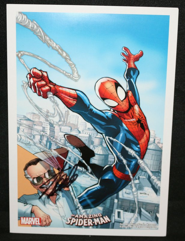 Amazing Spider-Man Web-Slinging Print by Humberto Ramos 2014 Signed by Stan Lee