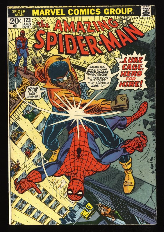 Amazing Spider-Man #123 FN+ 6.5 Early Luke Cage!