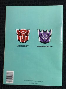 1984 TRANSFORMERS TREASURE UNDER THE SEA Coloring Book FN 6.0 Marvel Uncolored